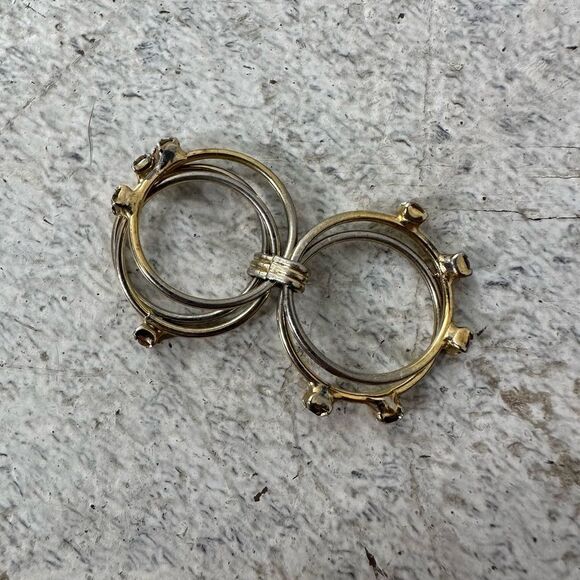 Vintage Multiband 1960s Rhinestone Ring Size 5.75 - Picture 4 of 9